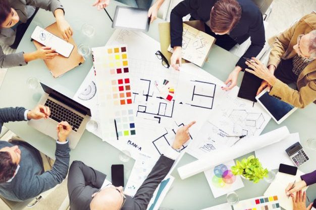 46395463 – design team planning new project teamwork concept design team planning new project teamwork concept